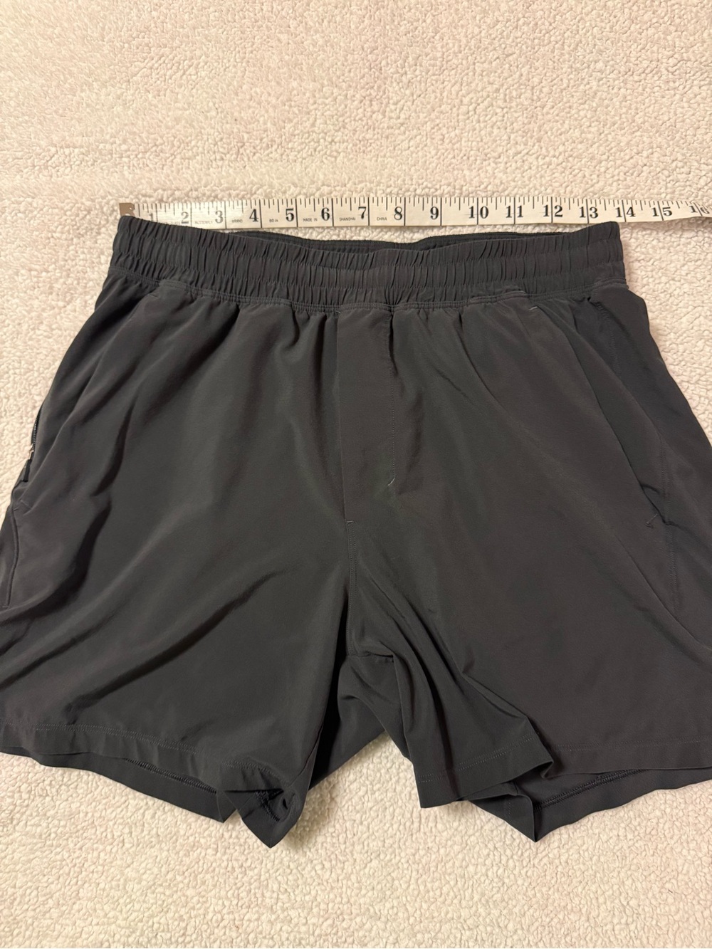 Lululemon Pace Breaker Linerless Short 5" *Onyx Grey Men's Performance Athletic - Picture 4 of 11